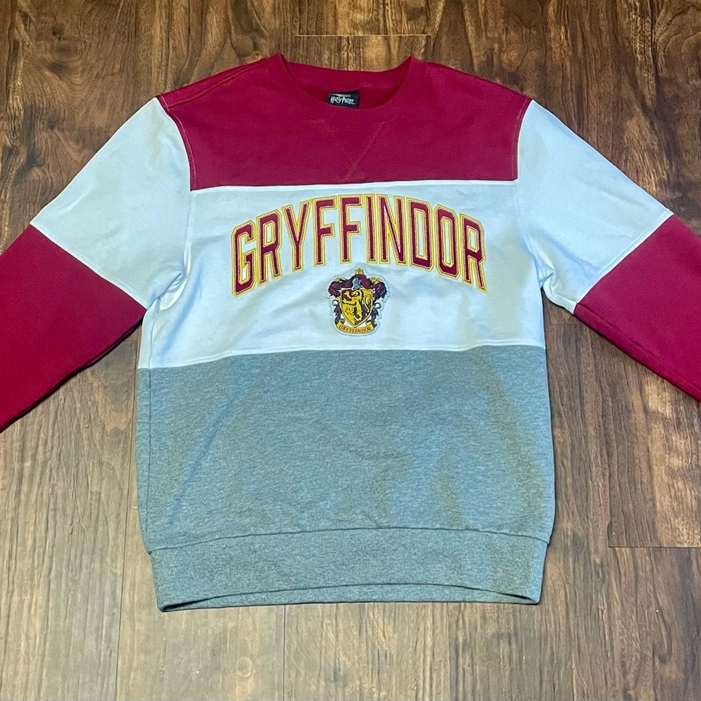 Gryffindor Crew Neck Sweater - Red, White, and Gray